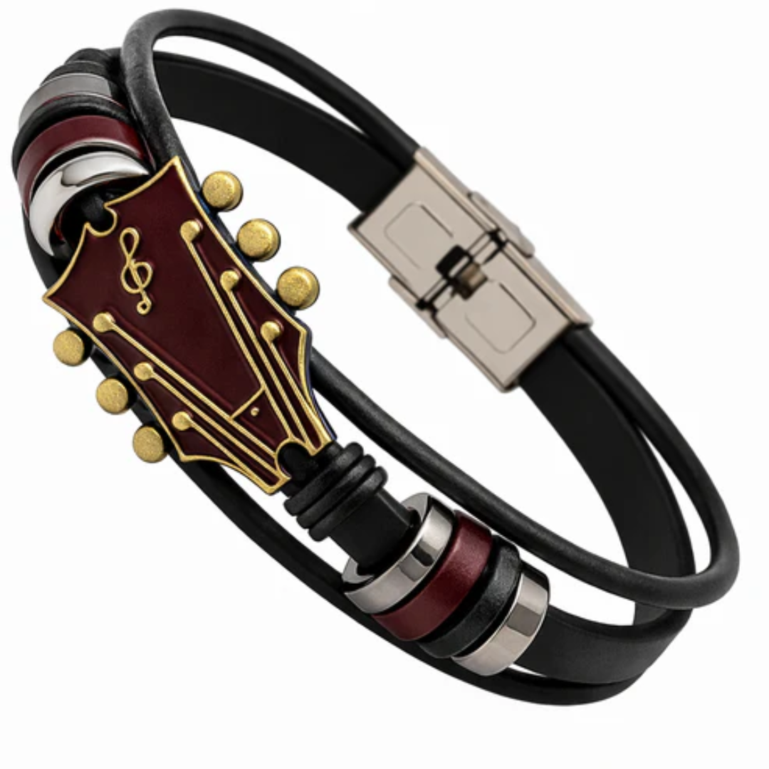 Leather Guitar Bracelet