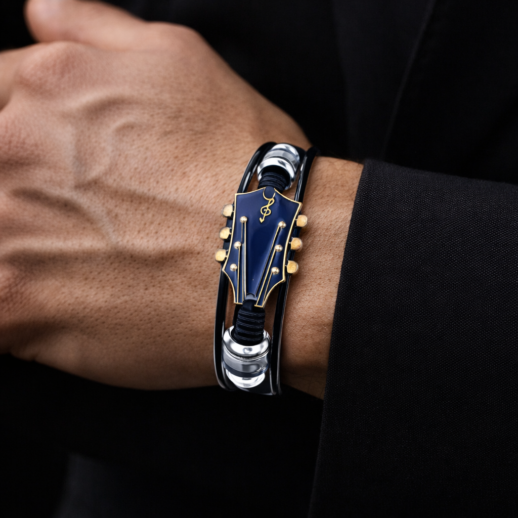 Leather Guitar Bracelet